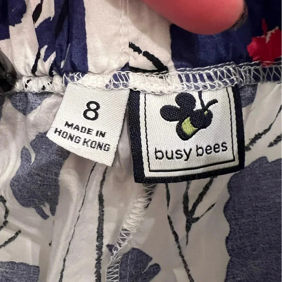 Busy Bees Floral Cotton Ruffle Hem Shorts - Picture 3 of 4